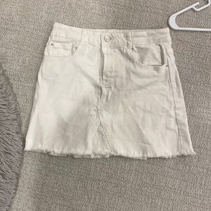 ZARA KIDS white jean skirt